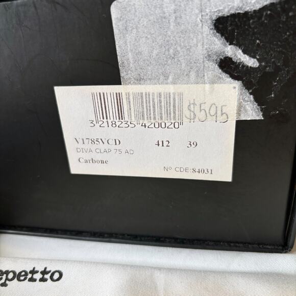 NEW Repetto Diva Clap 75 AD Black Suede Luxury Heels EU Size 39 US Size 9 - Picture 2 of 14